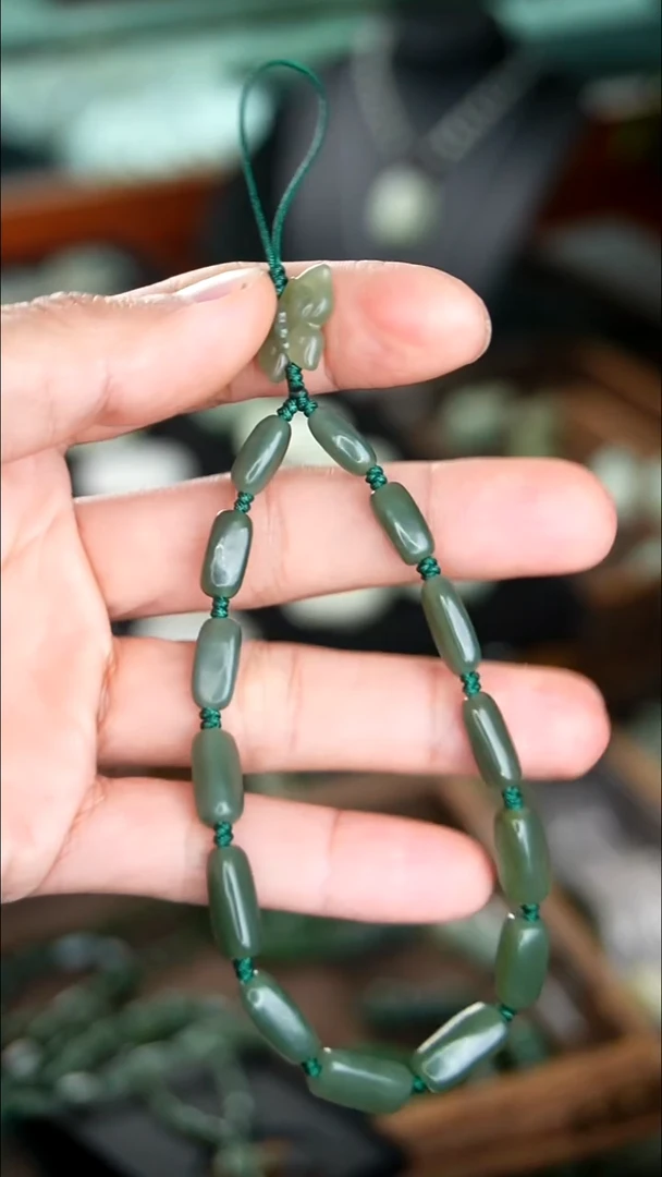 颈饰未镶嵌和田玉手机链003