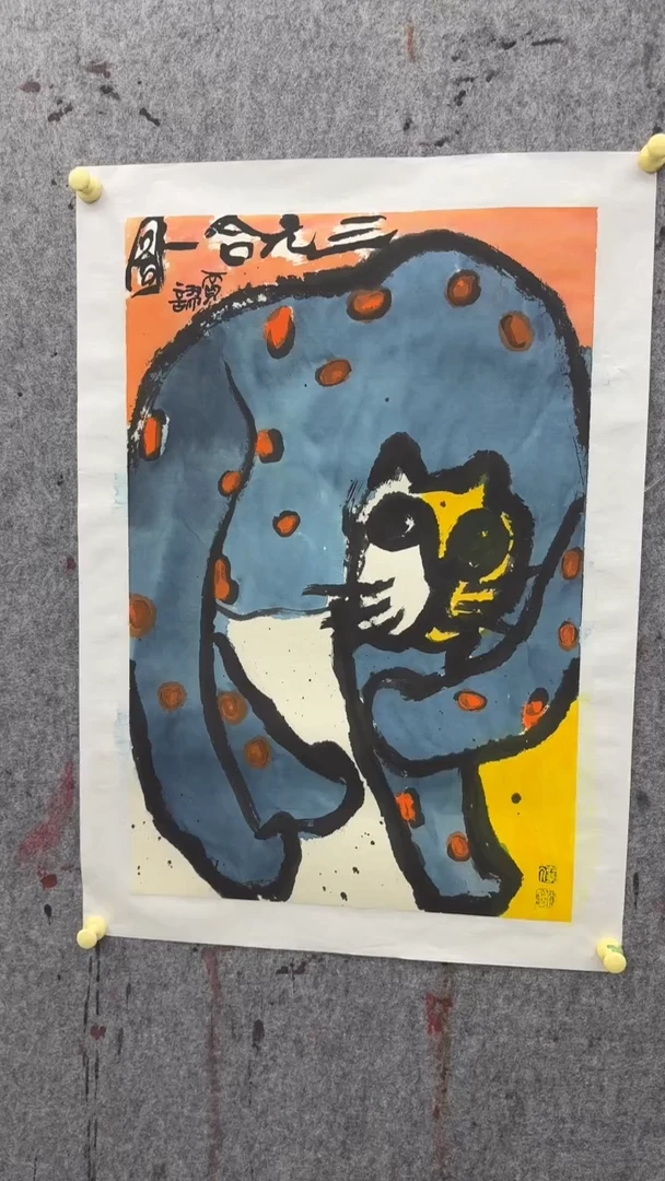 国画写意画人物画手绘