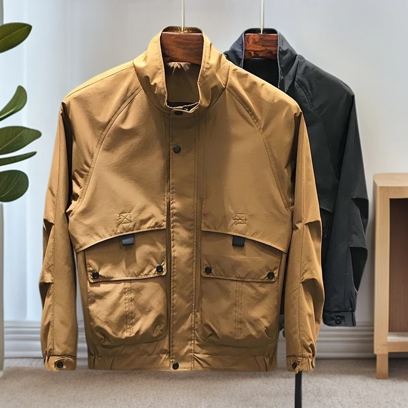 轻奢男装潮牌品质夹克男士春秋季短款休闲男外套春季立领夹克上衣