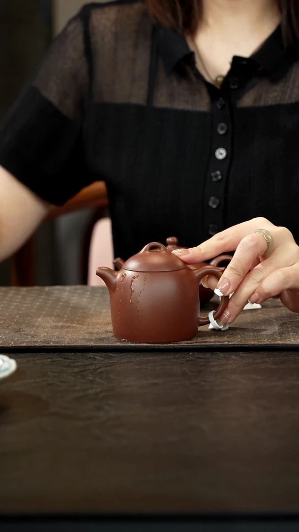 茶壶紫砂底槽青秦权150cc