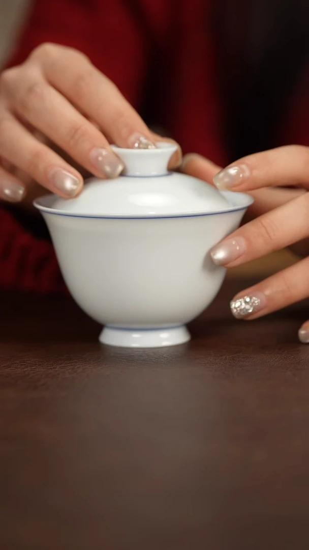 【闪购商品】博瑞堂薄胎元宝盖碗