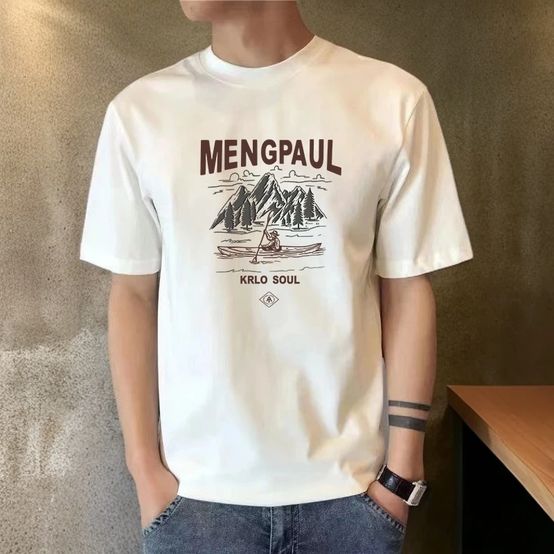 短袖T恤男女夏季薄款休闲情侣帅气休闲男装圆领宽松上衣百搭半袖