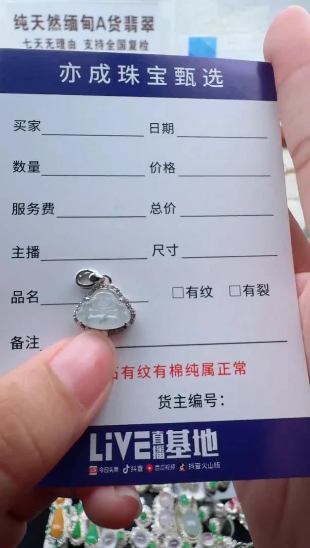 吊坠(不含链)银S925镶嵌翡翠71