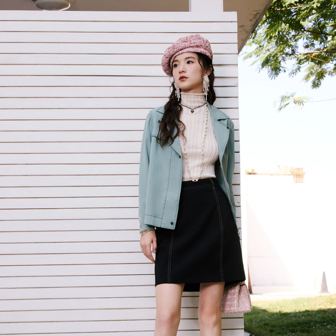 【她翼】春季短外套气质时尚休闲百搭简约长袖EH3242321134