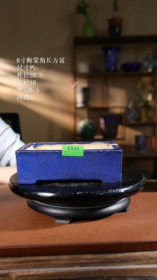 8寸海棠角长方盆934