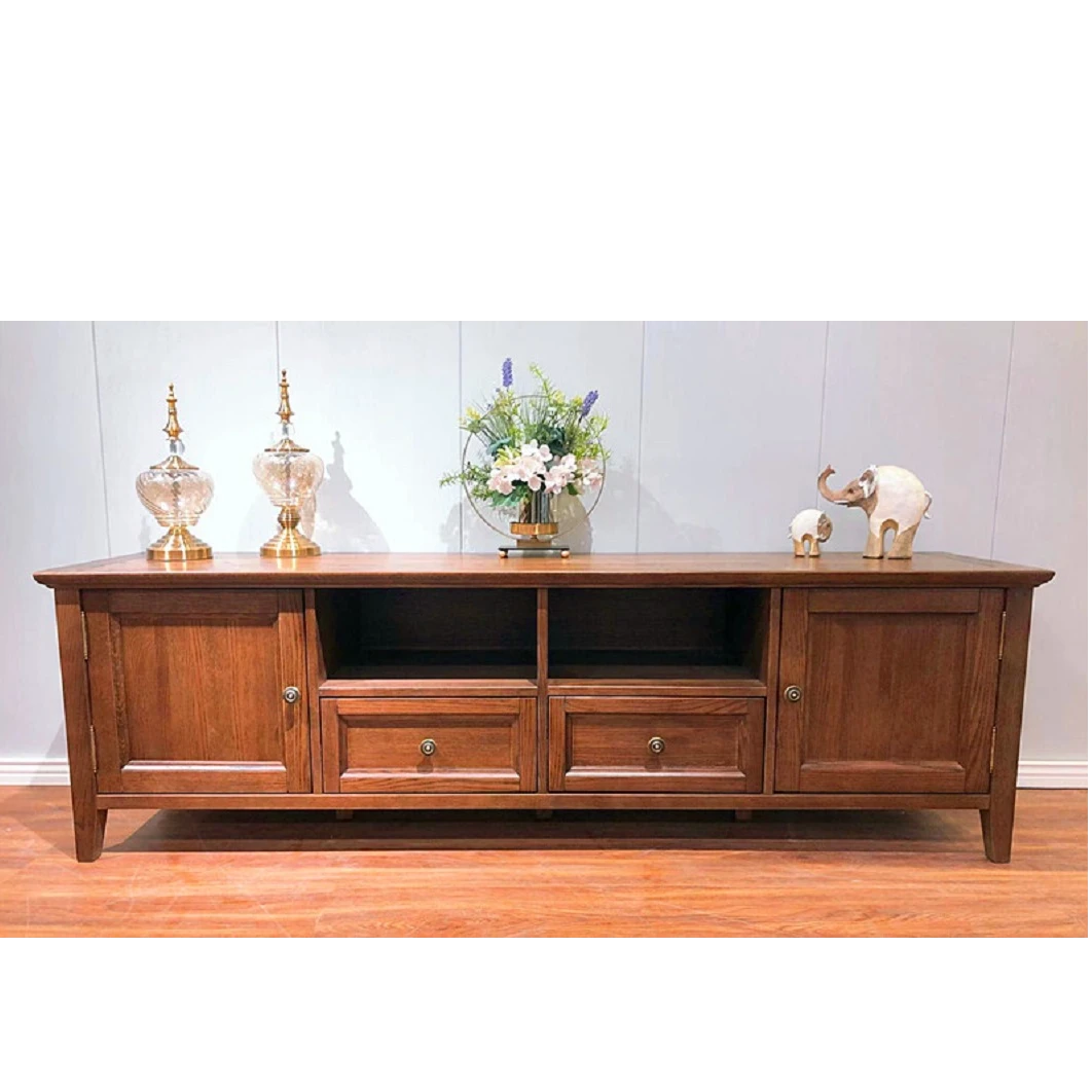 AS301【活动链接】进口北美红橡木电视柜新中式矮柜1.8米