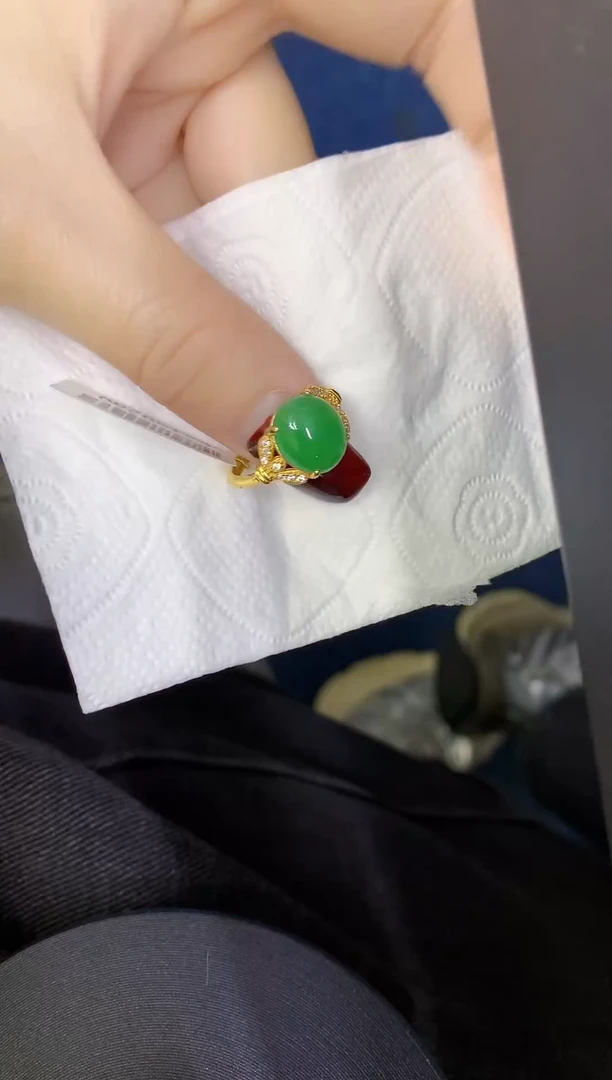 颈饰银S925镶嵌翡翠缅甸天然翡翠A货