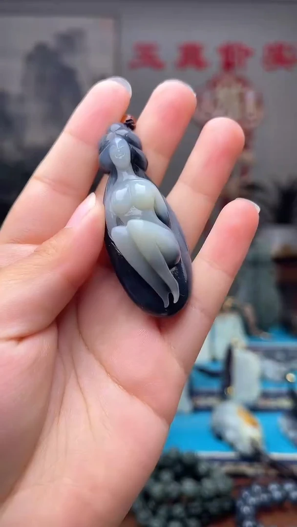 和田玉未镶嵌挂件1