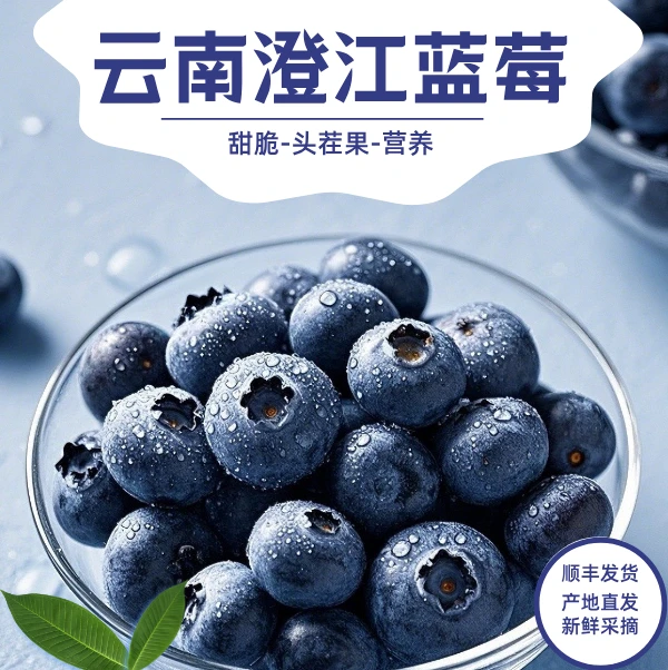 【F6】云南澄江抚仙湖蓝莓脆甜花香现摘新鲜顺丰包邮