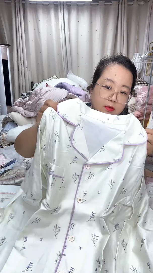 棉628紫色 薰衣草 天丝棉睡衣