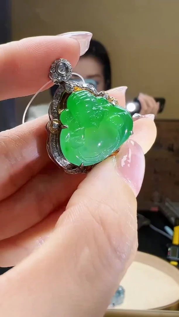 【闪购商品】翡翠颈饰18K金镶嵌DFZ0118-44