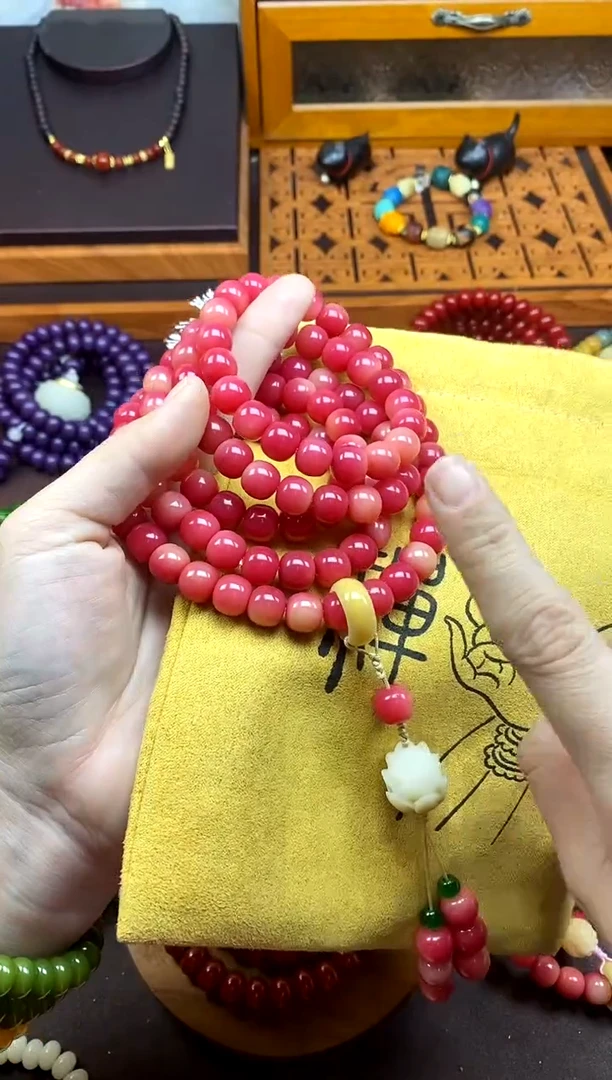 【闪购商品】白玉菩提手串粉菩提108颗6单圈