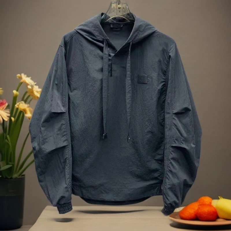 新款时尚休闲长袖男士2025年秋季带帽卫衣轻奢运动百搭潮流连帽衫