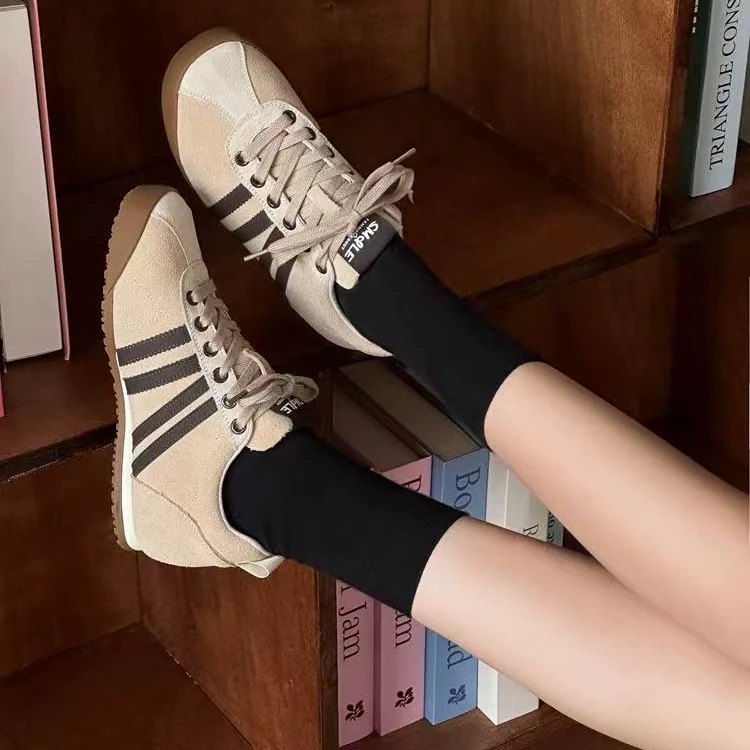 【隐形内增高】复古德训鞋女轻便百搭休闲鞋女35019