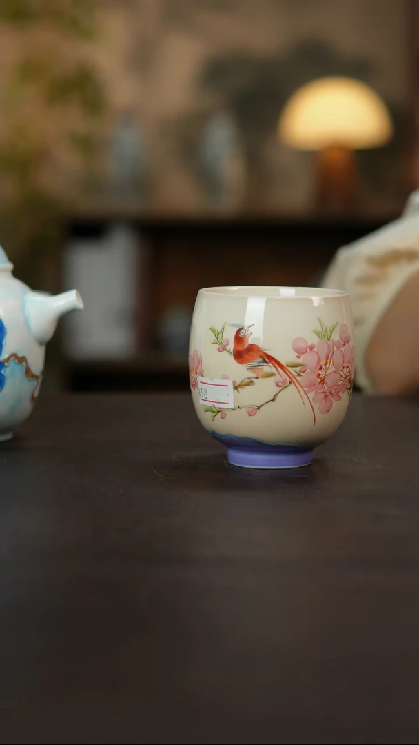 杯景德镇陶瓷杯碗柴烧多人