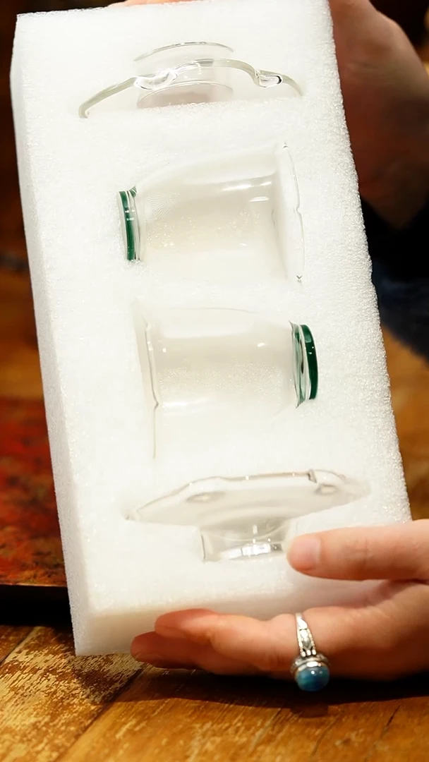 【闪购商品】禾器/卿妍杯碟组/墨绿2入