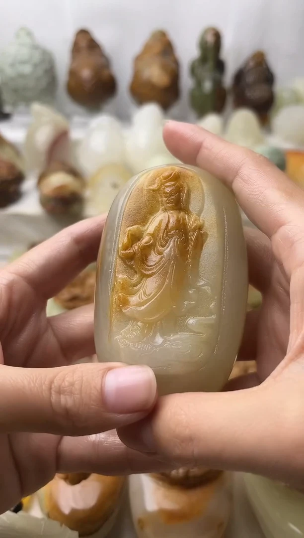 石材古青石棉纹正常不退换观音