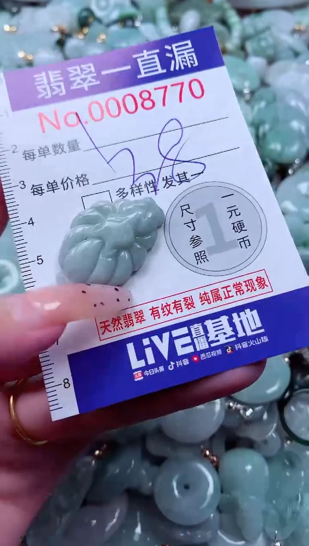 翡翠未镶嵌吊坠(不含链)8770