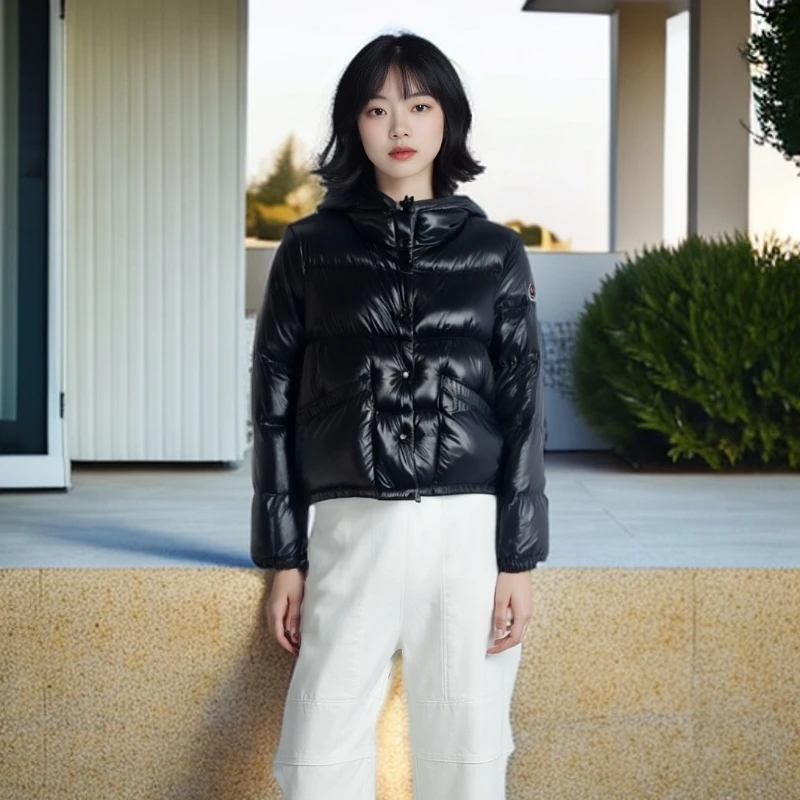 99新/MONCLER蒙口/羽绒服/亮面连帽长袖羽绒服外套/时尚/0001095