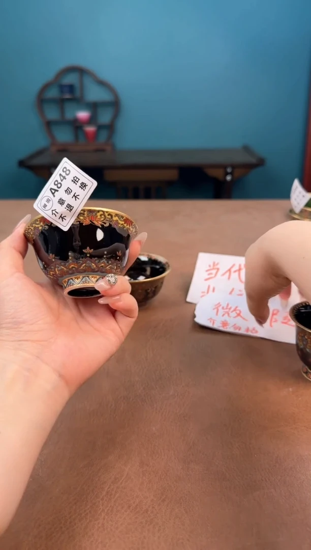 a848珐琅彩微瑕敦煌杯！