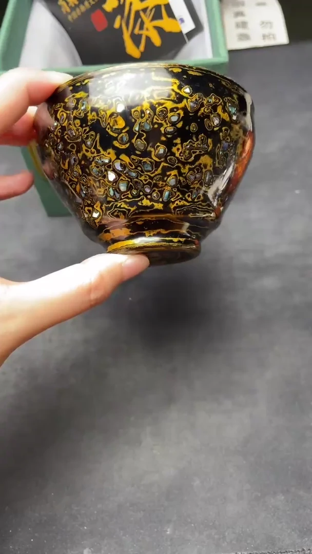 茶盏肖传华大漆建盏主人杯