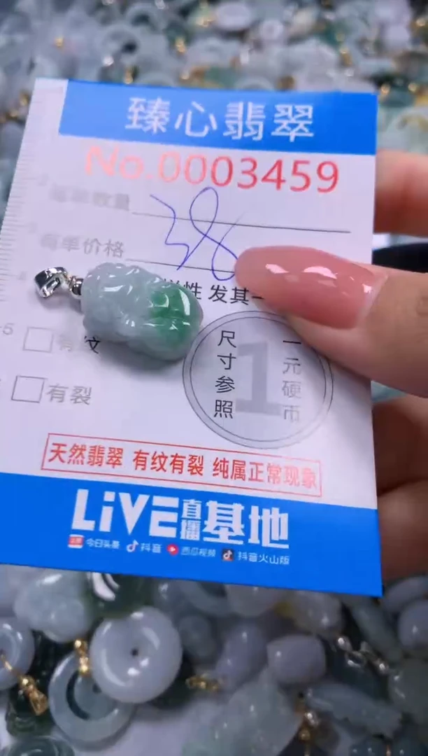 翡翠未镶嵌颈饰3459