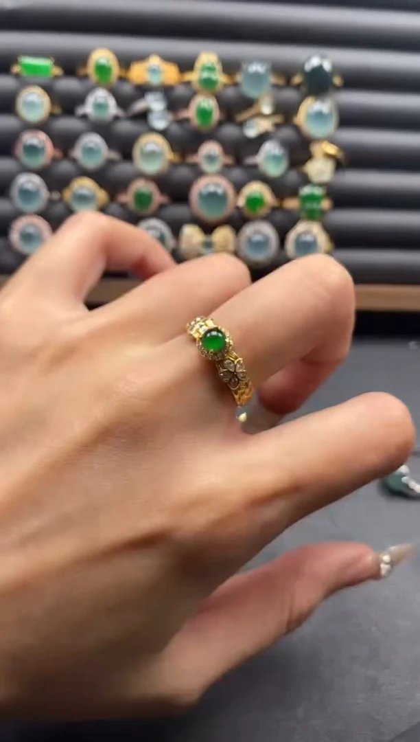 银S925镶嵌戒指翡翠5151-20