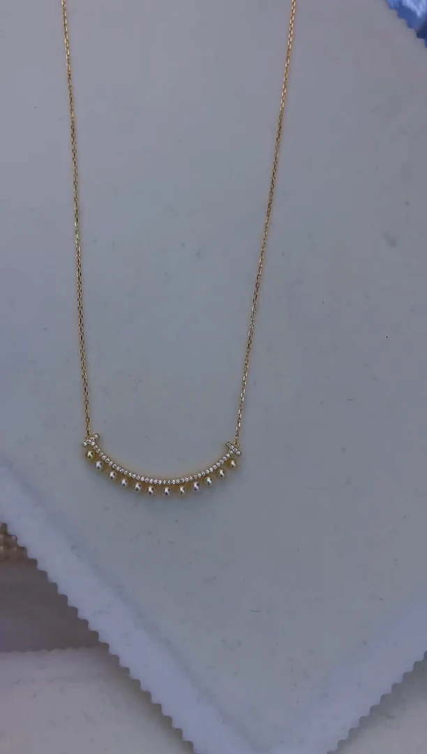 银S925镶嵌海水珍珠饰品羽皇金设计款套链