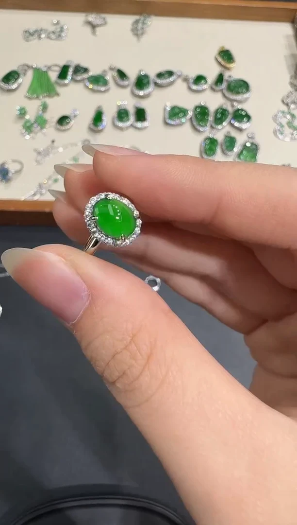 银S925镶嵌戒指翡翠X1211-886-264