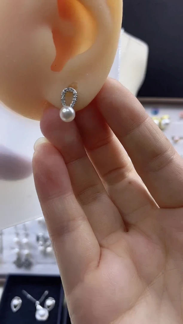 合金耳饰淡水珍珠91
