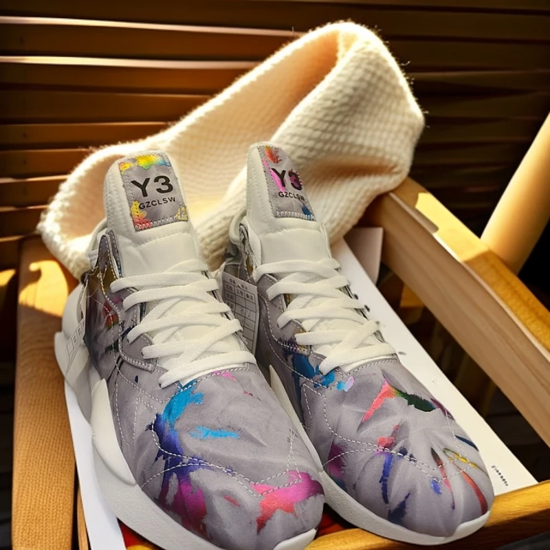 Y3GZCLSW幻彩灰紫爆款潮鞋厚底时尚休闲百搭男女同款运动老爹鞋