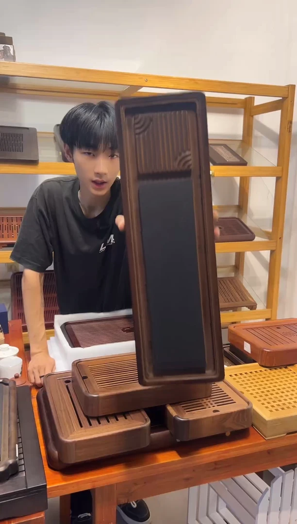 一心一意中号乌金石茶盘49*15