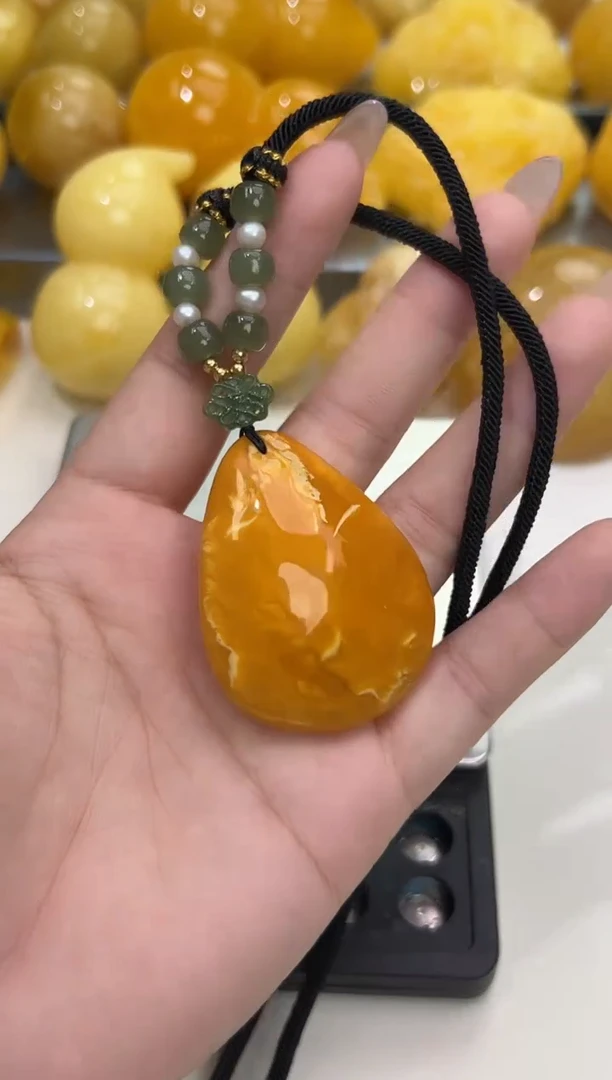 裸石琥珀未镶嵌琥珀蜜蜡吊坠