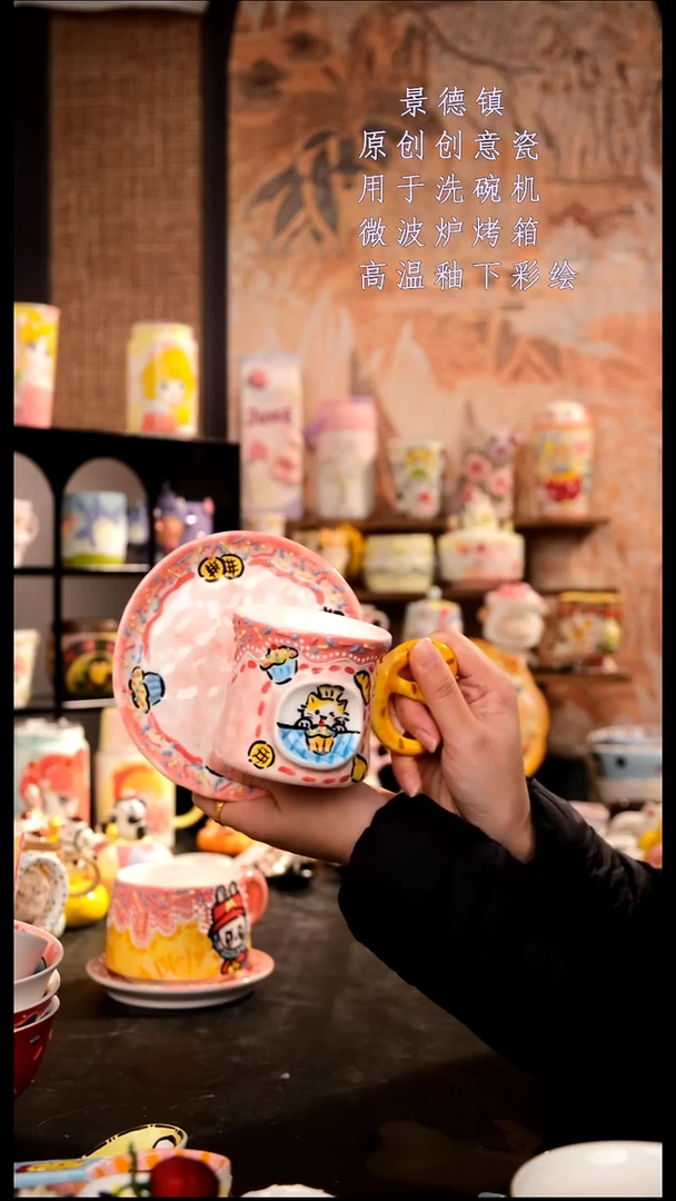 摆件陶旺的可以陶瓷手工手绘设计师款