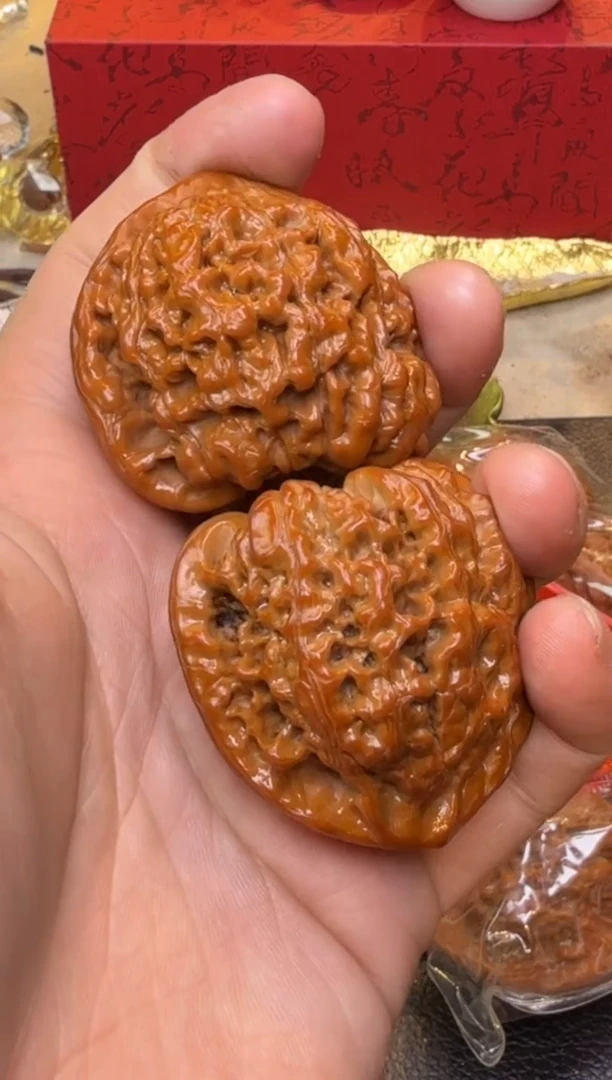 【闪购商品】猴头核桃把件官帽核桃一对