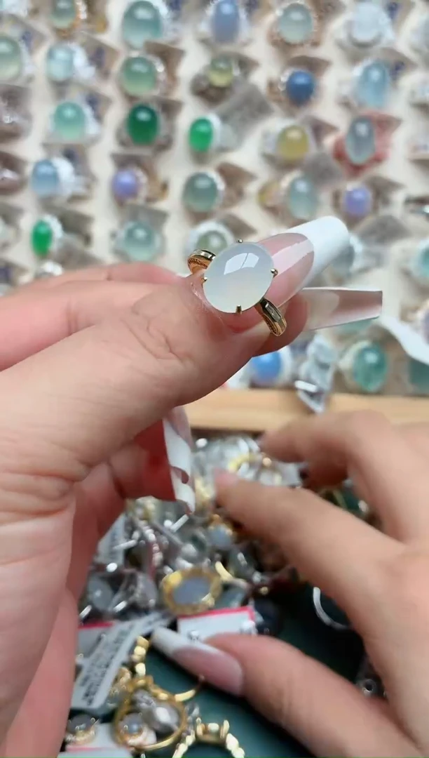 吊坠(不含链)银S925镶嵌翡翠.