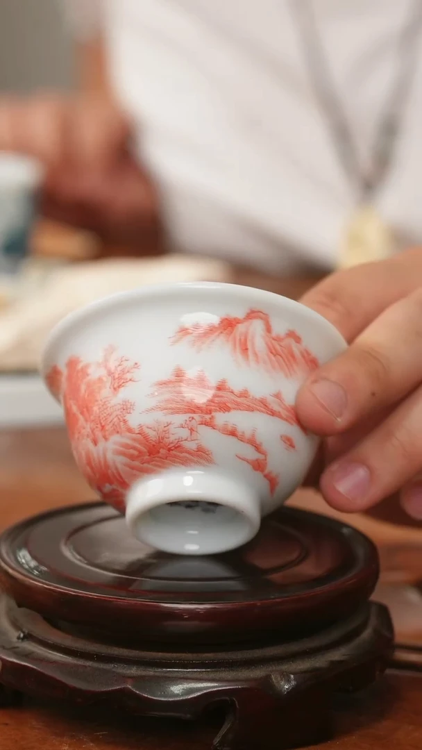 宝石入料高温釉下五彩瓷