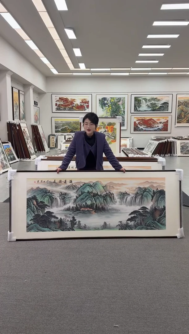 国画手绘219*88源远流长