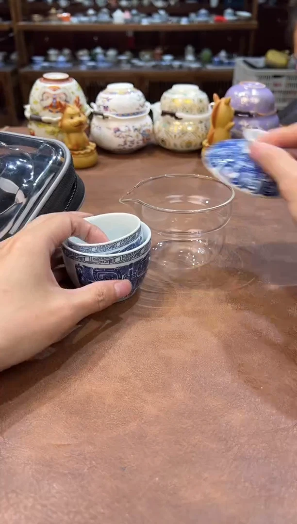 真的很便宜会开片的旅行茶具