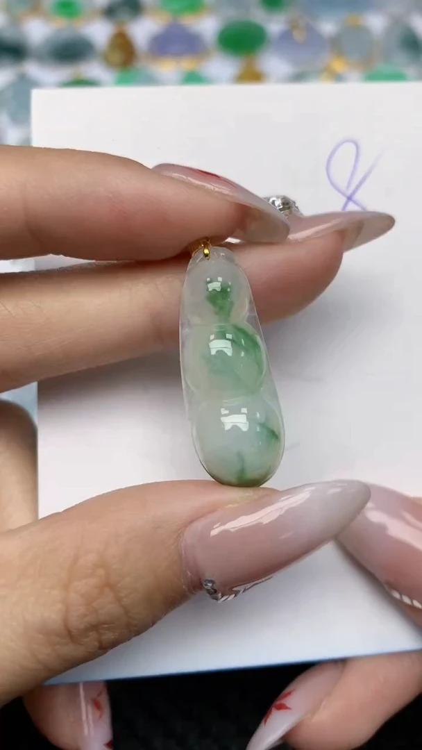 【闪购商品】翡翠颈饰18K金镶嵌 天然翡翠A货，