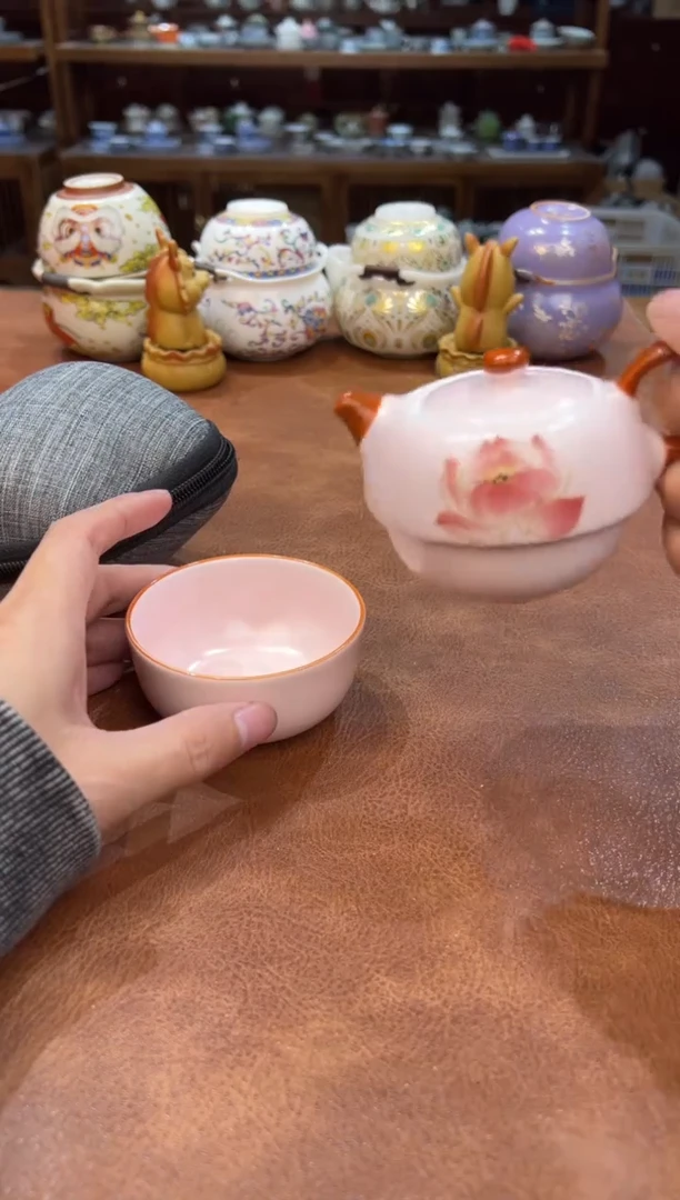 真的很便宜会开片的旅行茶具