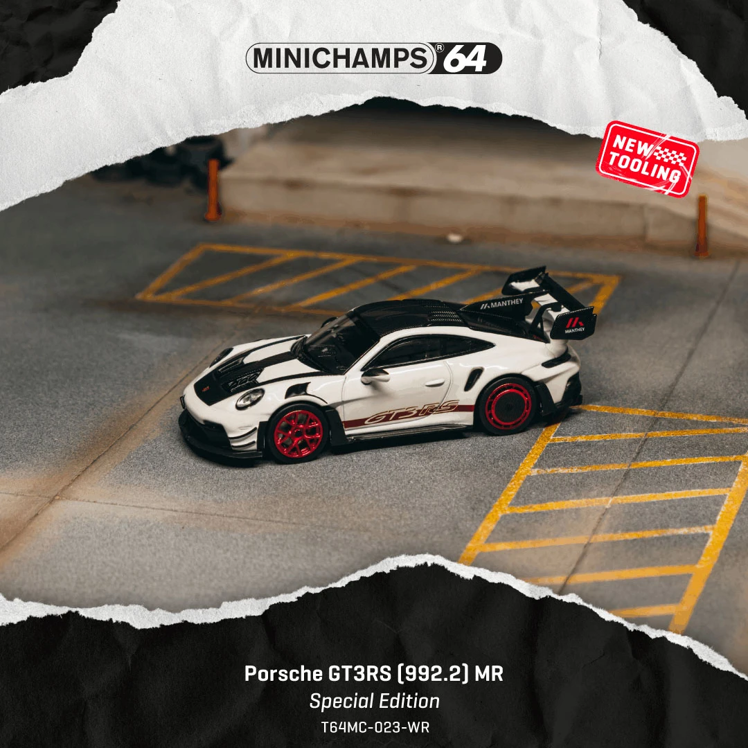预售 TW 1:64 保时捷Porsche GT3 RS (992.2) 合金汽车模型 白色