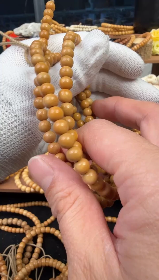 【闪购商品】菩提根/象牙果手串龙脊菩提脖挂长串圆珠卡7
