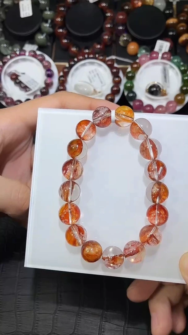 未镶嵌手链水晶新*胶花水晶单圈手链