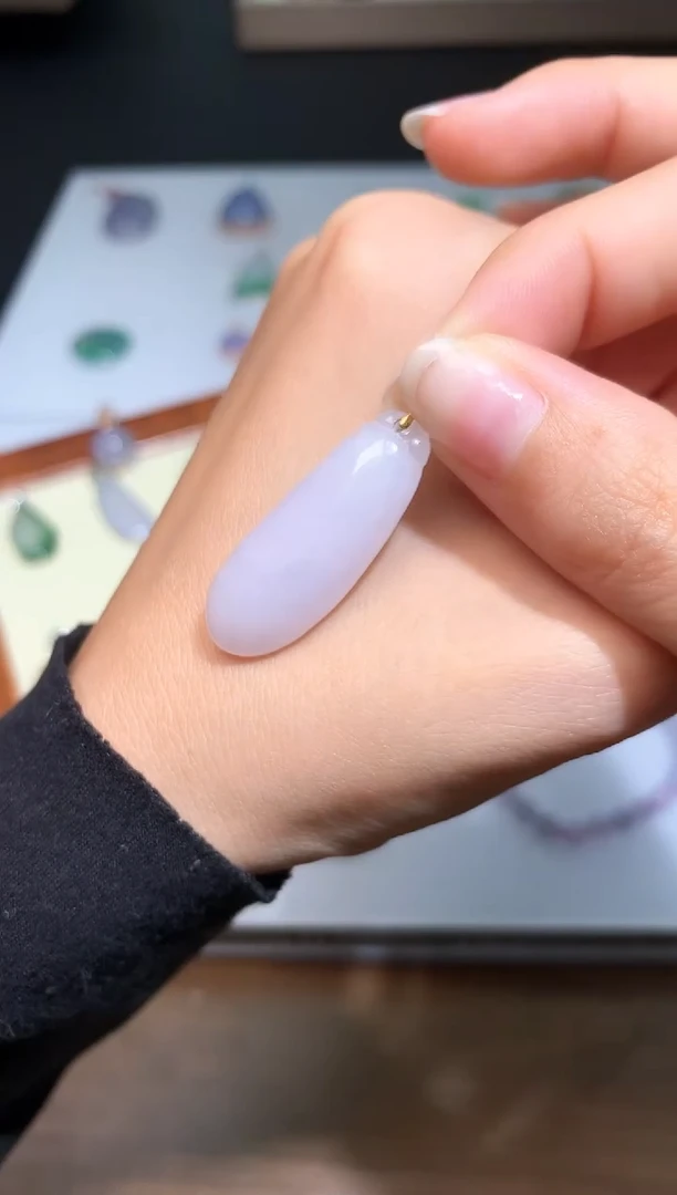 吊坠(不含链)18K金镶嵌翡翠10福瓜