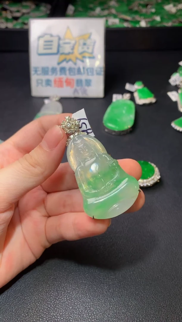 颈饰银S925镶嵌翡翠翡翠