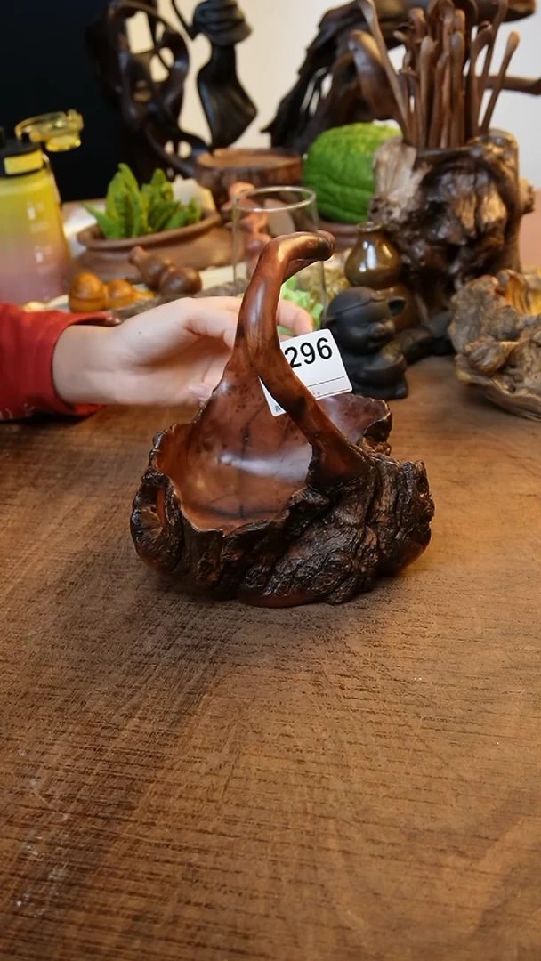 C296鹰瞳手作硬木工艺提篮