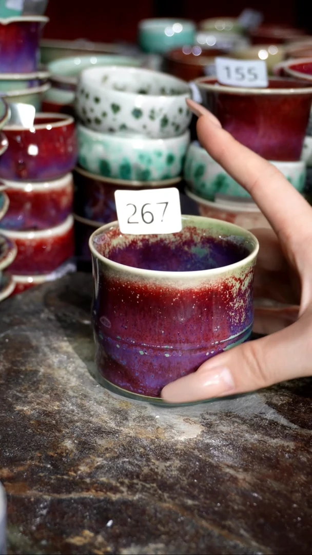 摆件精品窑变钧瓷茶器