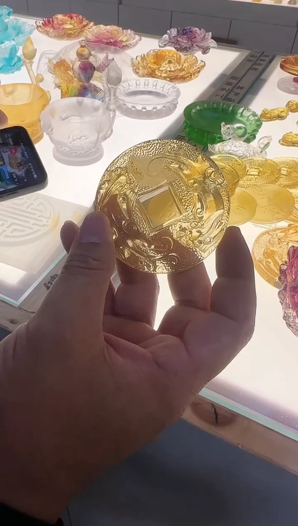 手工艺品琉璃铜钱貔貅挂件手把件