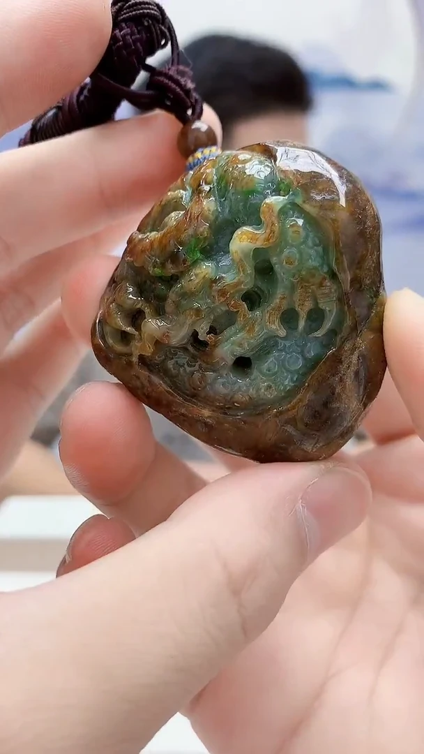 未镶嵌定制翡翠4917bb-毛货挂件79